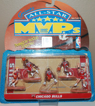 Chicago Bulls Galoob All-Star MVP NBA 5 Figure Kerr Pippen Rodman Harper Kukoc - £22.46 GBP