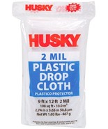 9&#39; x 12&#39; ft 2 mil Clear Plastic DROP CLOTH Sheeting Window SEAL Painting... - $522.32 MXN