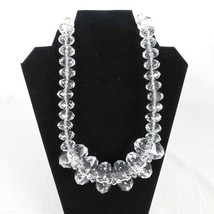 Joan Rivers Classics Collection Clear Acrylic Faceted Lg Bead Costume Necklace - £30.93 GBP