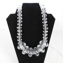 Joan Rivers Classics Collection Clear Acrylic Faceted Lg Bead Costume Necklace - £30.32 GBP