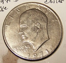 1971 D Eisenhower Ike One Dollar Metal Coin-Eagle Landing Back-Lot 3 - $10.00