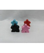 Lot Of (4) 1&quot; Board Game Meeples Blue Black Red Pink - $183.78 MXN