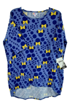 LuLaRoe Misses Small Disney Blue Minnie Mouse Short Sleeve Irma Tunic (New) - £13.92 GBP