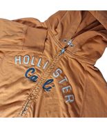 Hollister Youth Hoodie Size Large Orange Embroidered Full Zip Spell Out - $17.33