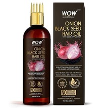 WOW Skin Science Onion Black Seed Hair Oil with Comb Applicator - 200ml - £17.82 GBP