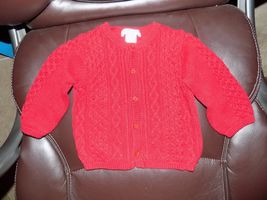 JANIE And JACK RED BUTTON DOWN SWEATER/CARDIGAN 6/12 MONTHS EUC - $23.40
