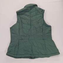Sonoma Life + Style Girls/Women's Green Full Zip Snap Button Vest Pockets Size L image 2