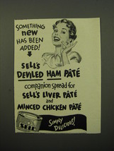 1950 Sell&#39;s Deviled Ham Pate Ad - Something new has been added - £14.77 GBP