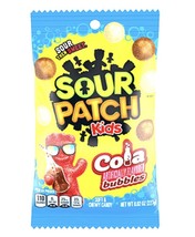 Sour Patch Kids Cola Flavored Bubble Soft Chewy Sour Sweet Candy 8.02 oz BIG BAG - £7.44 GBP