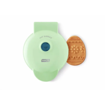 Dash Easter Egg Mini Waffle Maker Teal Green Non-Stick 4&quot; Waffles NEW - £15.79 GBP