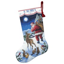 Dimensions Counted Cross Stitch &#39;&#39;Santa&#39;s Arrival&#39;&#39; Personalized Christm... - $36.99