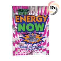 12x Packs Energy Now Ginkgo Biloba Weight Loss Herbal Supplements | 3 Ta... - $10.88