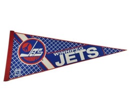Vintage Winnipeg Jets Felt Pennant Banner Flag NHL Hockey 12 x 30 Full Size - $17.97