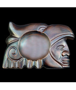 Aztec Maya Inca sculpture ashtray in dark bronze finish - $27.15 CAD