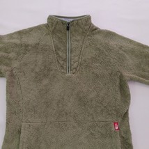 The North Face Mossbud Fleece 1/4 Zip Pullover Jacket ABXM Green Women's Small image 9