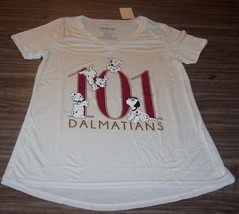 WOMEN&#39;S TEEN Walt Disney 101 Dalmatians Dogs T-shirt SMALL White NEW w/ TAG - £15.48 GBP