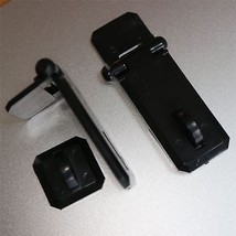 2 x Black Acrylic Hinged Hasp &amp; Staple Hasps, Plastic 60x27x18mm.Tanks - £20.30 GBP