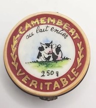 Vtg Limoges Peint Main France Camembert Cheese-wheel Slice Trinket Box Note*  - £156.72 GBP