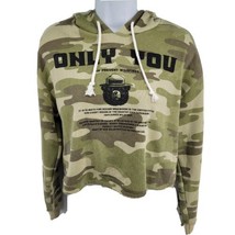 Smokey the Bear Only You Can Prevent Forest Fires Camo Cropped Hoodie Si... - $16.82