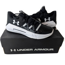 Womens Volleyball Shoes Size 5 Block City 2.0 Under Armour Black White 3... - $55.02