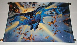 1989 Steve Rude Batman poster,1980s DC Dark Knight Detective 35x25 comic pin-up  - £59.09 GBP