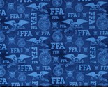 Cotton FFA Future Farmers of America Emblems Blue Fabric Print by Yard D... - $14.95