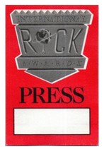 Backstage Pass 1980&#39;s 1990&#39;s International Rock Awards Presser - £24.59 GBP