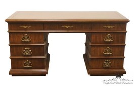 American Of Martinsville Bookmatched Walnut Italian Mediterranean 62&quot; Writing... - £944.29 GBP