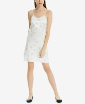 MAX STUDIO Slip Dress London Embroidered Sequined White Size Small $128 ... - £21.57 GBP