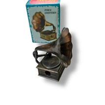 Antique Finish Die Cast Miniature Phonograph Pencil Sharpener #8753 - £7.05 GBP