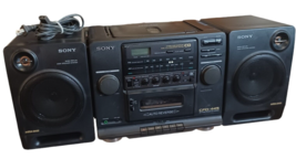 Sony CFD-454 CD Radio Cassette Recorder Boombox w Speakers TESTED - $113.80