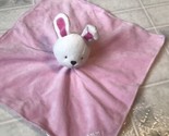 Carter&#39;s Baby Lovey Pink Bunny Rabbit Mommy Loves Me Security Blankey Ra... - £18.55 GBP