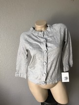 Gray button up sweater small NWT new with tags - $6.92