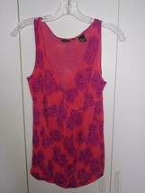 NEW YORK &amp; CO LADIES SLEEVELESS LOW-V-NECK SHEER/LINED NYLON TOP-M-NWOT-... - $4.99