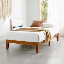 Mellow Naturalista Classic 12 Inch Solid Wood Platform Bed With Wooden, Twin Xl. - £154.96 GBP