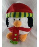 Pete The Penguin Plush with Christmas Scarf American Greetings Carlton C... - $12.86