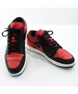 Nike Air Jordan 1 Retro Low Bred Elephant Print Shoes 12.5 Red Black 553... - $267.73