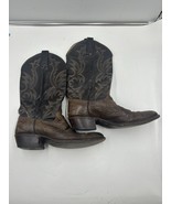 Dan Post 16785 2 Tone Brown Leather Embroidered Western Cowboy Boots Men... - $54.14 CAD