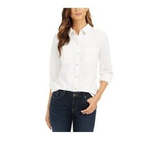 Charter Club Womens Small Cloud White Long Sleeve Button Up Shirt Top NWT AU82 - £19.36 GBP