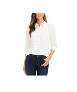 Charter Club Womens Small Cloud White Long Sleeve Button Up Shirt Top NW... - £19.69 GBP