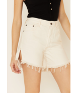 Free People WE THE FREE Baggy Tomboy Denim Shorts In Natural Off White S... - $26.72