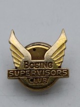 Boeing 1/10 10K Gold Boeing Supervisors Club Pin &amp; Back Aviation Airplane Wings - £18.38 GBP