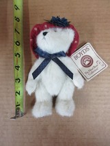 NOS Boyds Bears DOLLY 904446 Patriotic Plush Bear The Head Bean Collection B44 H - £21.37 GBP