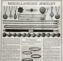 1916 Miscellaneous Jewelry Advertisement XL Watches Necklace 16 x 11&quot; LG... - $391.06 MXN