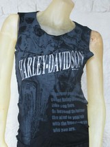 Harley Black Fishnet Tank Size L  - $216.22 MXN