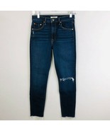 GRLFRND Womens 25 Kendall High Waist Skinny Jeans Marbled Raw Hems - £63.98 GBP