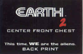 Earth 2 Front Logo/Back Text T-shirt, unused, size medium - $94.99 MXN