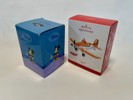Set of 2 Disney Holiday Ornaments: Mickey Mouse and Dusty from Disney&#39;s &quot;Planes&quot; - £7.07 GBP