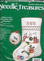 Needle Treasures #02816 Geese a Layin Cross Stitch Stocking & Ornament Kit NIP - $19.80