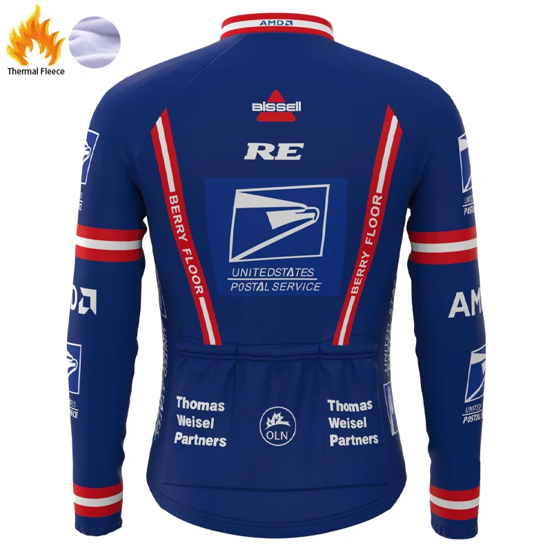 Sporting 2004 Competition US Postal Team Man Retro Cycling  Fleece Long Sleeves  - £32.26 GBP